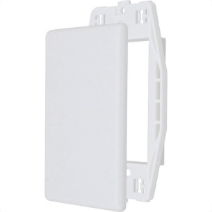 Placa Steck Linha Stella Branca 4X2 - Cega Com Suporte 869070 Placa Steck Linha Stella Branca 4X2 - Cega Com Suporte 869070