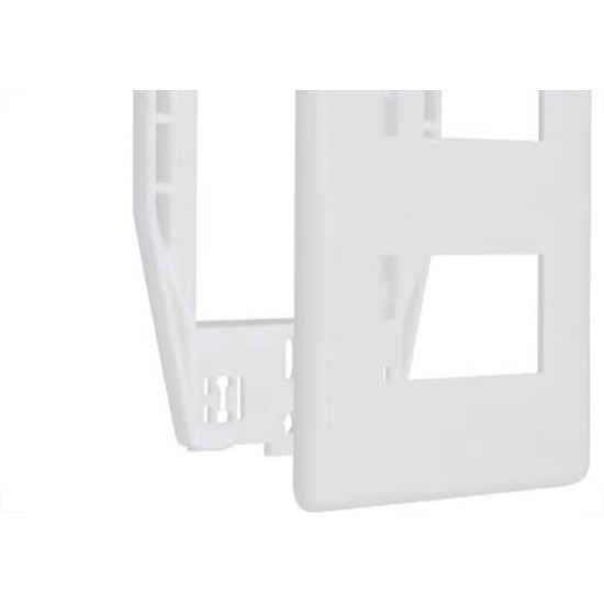 Placa Steck Linha Stella Branca 4X2 - 2 Modulos Separados Horizontais Com Suporte 869370 Placa Steck Linha Stella Branca 4X2 - 2 Modulos Separados Horizontais Com Suporte 869370