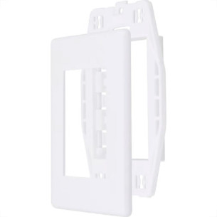 Placa Steck Linha Stella Branca 4X2 - 3 Modulos Horizontais Com Suporte 69570 Placa Steck Linha Stella Branca 4X2 - 3 Modulos Horizontais Com Suporte 69570