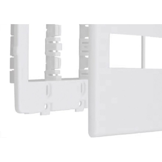 Placa Steck Linha Stella Branca 4X4 - 2 Modulos + 2 Modulos Horizontais Com Suporte 9974 Placa Steck Linha Stella Branca 4X4 - 2 Modulos + 2 Modulos Horizontais Com Suporte 9974