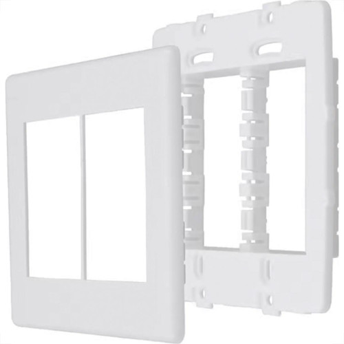 Placa Steck Linha Stella Branca 4X4 - 3 Modulos + 3 Modulos Horizontais Com Suporte 9072 Placa Steck Linha Stella Branca 4X4 - 3 Modulos + 3 Modulos Horizontais Com Suporte 9072