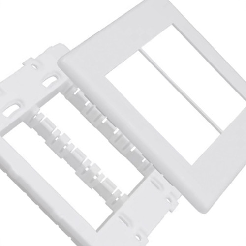 Placa Steck Linha Stella Branca 4X4 - 3 Modulos + 3 Modulos Horizontais Com Suporte 9072 Placa Steck Linha Stella Branca 4X4 - 3 Modulos + 3 Modulos Horizontais Com Suporte 9072