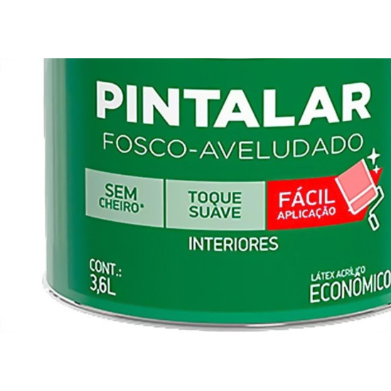 Tinta Latex Acrilico Iquine Pintalar 3,6L Galao Branco Neve