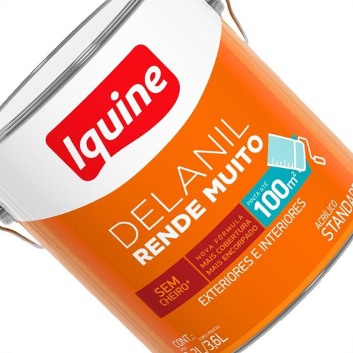 Tinta Acrilica Standard Iquine Rende Muito 3,6L Branco Neve Tinta Acrilica Standard Iquine Rende Muito 3,6L Branco Neve