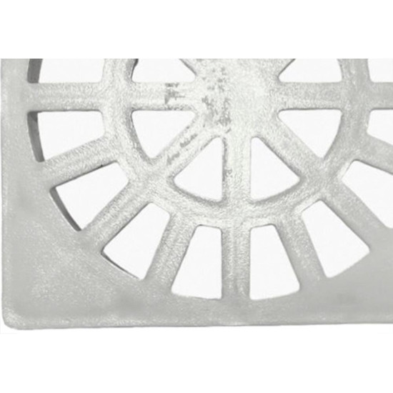 Grelha Plastica Quadrada Branca Krona 10X10Cm - Nr50 - Kit C/12 Pecas