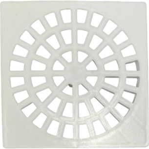 Grelha Plastica Quadrada Branca Krona 15X15Cm - Nr52