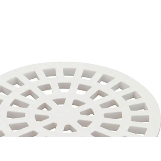 Grelha Plastica Redonda Branca Krona 10X10Cm - Nr54 - Kit C/12 Pecas