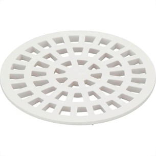 Grelha Plastica Redonda Branca Krona 15X15Cm - Nr56