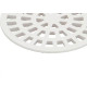 Grelha Plastica Redonda Branca Krona 15X15Cm - Nr56