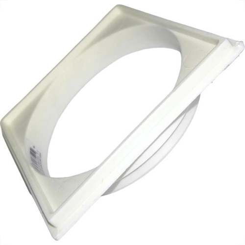 Porta Grelha Pvc Krona Quadrada 10X10 Branca Nr58 - Kit C/12 Pecas Porta Grelha Pvc Krona Quadrada 10X10 Branca Nr58 - Kit C/12 Pecas