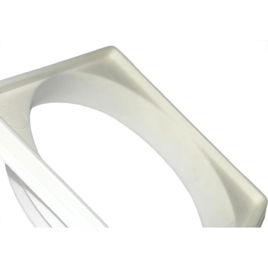 Porta Grelha Pvc Krona Quadrada 10X10 Branca Nr58 - Kit C/12 Pecas Porta Grelha Pvc Krona Quadrada 10X10 Branca Nr58 - Kit C/12 Pecas