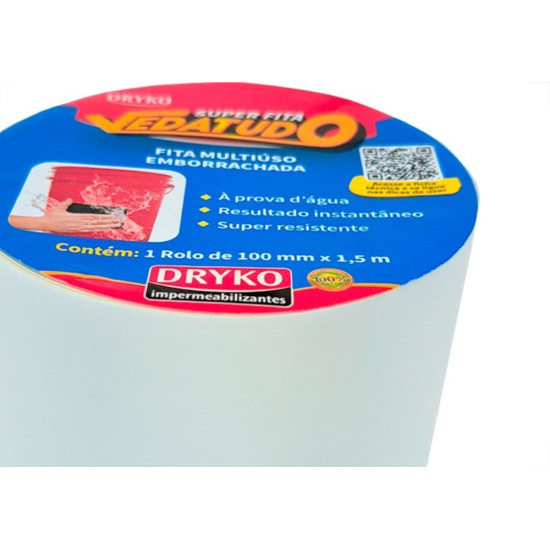 Fita Multiuso Dryko Vedatudo Branca 10Cm X 1,5M Fita Multiuso Dryko Vedatudo Branca 10Cm X 1,5M