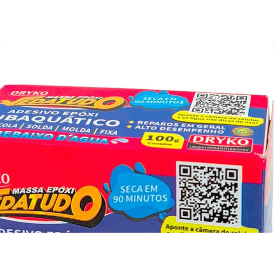 Massa Epoxi Dryko Veda Tudo 100G