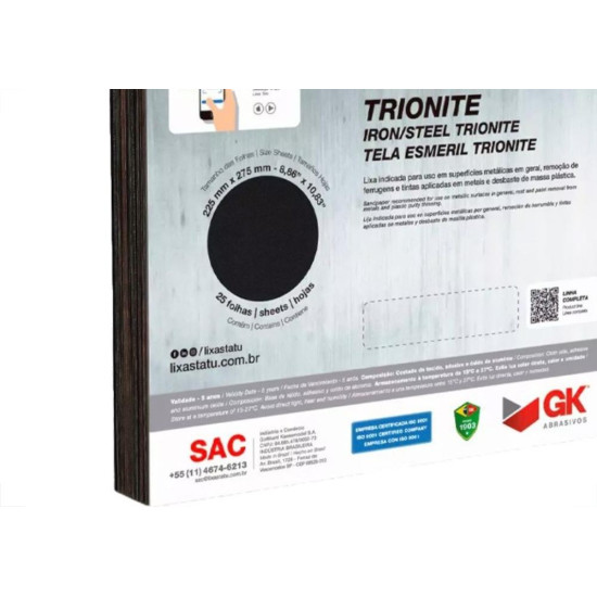 Lixa Ferro Tatu 150 - Pacote Com 25 Folhas - Kit C/25 Folhas Lixa Ferro Tatu 150 - Pacote Com 25 Folhas - Kit C/25 Folhas