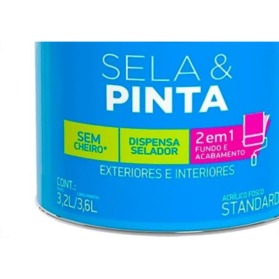Tinta Acrilica Iquine Sela E Pinta Branco Neve 3,6L Tinta Acrilica Iquine Sela E Pinta Branco Neve 3,6L
