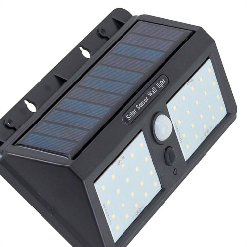 Luminaria De Led Gaya Solar Dupla Com Sensor De Presenca Zyon Ip65 - 6500K - 8W - 300Lm - 9664 Luminaria De Led Gaya Solar Dupla Com Sensor De Presenca Zyon Ip65 - 6500K - 8W - 300Lm - 9664