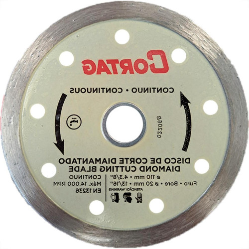 Disco Diamantado Cortag Liso 110Mm X 20Mm - 60697 Disco Diamantado Cortag Liso 110Mm X 20Mm - 60697