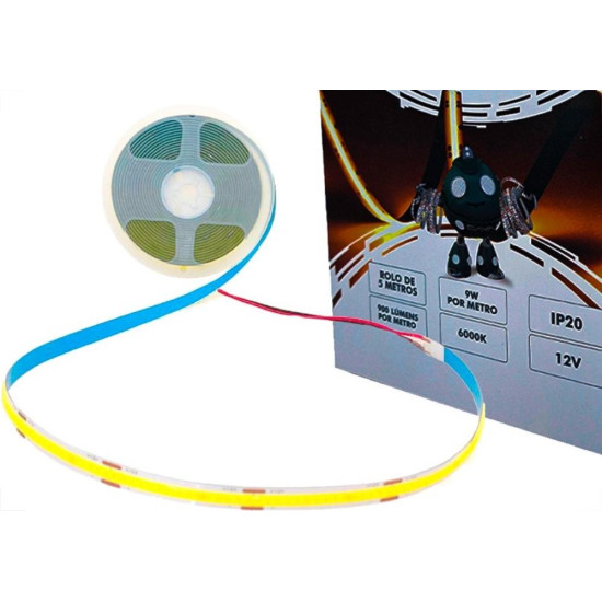 Fita De Led Gaya Cob 9W. Ip20 6000K - 900 Lumens Por Metro - 5M - 1135 Fita De Led Gaya Cob 9W. Ip20 6000K - 900 Lumens Por Metro - 5M - 1135