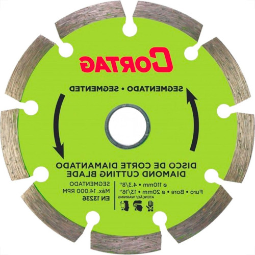 Disco Diamantado Cortag Segmentado 110Mm X 20Mm - 60973 Disco Diamantado Cortag Segmentado 110Mm X 20Mm - 60973