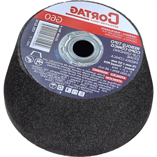 Rebolo Cortag Conico 75Mm X 50Mm Rosca M14 - G-60 - 62112 Rebolo Cortag Conico 75Mm X 50Mm Rosca M14 - G-60 - 62112