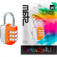 Cadeado Para Mala Stam Life Colors Com Segredo 25Mm Laranja Cadeado Para Mala Stam Life Colors Com Segredo 25Mm Laranja