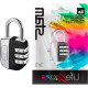 Cadeado Para Mala Stam Life Colors Com Segredo 25Mm Preto Fosco Cadeado Para Mala Stam Life Colors Com Segredo 25Mm Preto Fosco
