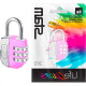 Cadeado Para Mala Stam Life Colors Com Segredo 25Mm Rosa Cadeado Para Mala Stam Life Colors Com Segredo 25Mm Rosa