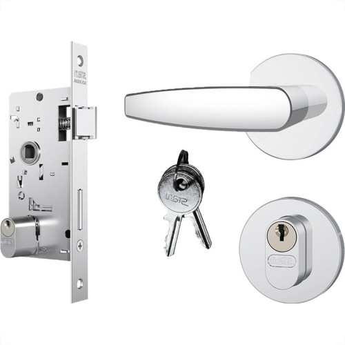 Fechadura Stam Externa Inox Alavanca - 803/33 Roseta Fechadura Stam Externa Inox Alavanca - 803/33 Roseta