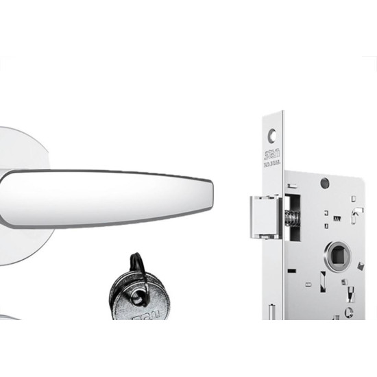 Fechadura Stam Externa Inox Alavanca - 803/33 Roseta Fechadura Stam Externa Inox Alavanca - 803/33 Roseta