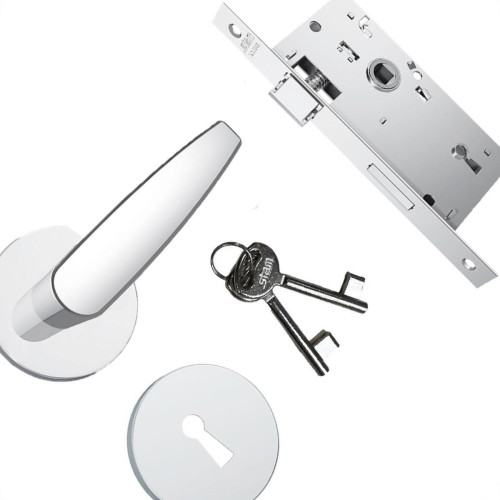 Fechadura Stam Interna Inox Alavanca - 813/33 Roseta Fechadura Stam Interna Inox Alavanca - 813/33 Roseta