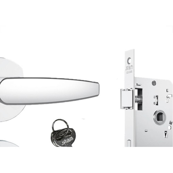 Fechadura Stam Interna Inox Alavanca - 813/33 Roseta Fechadura Stam Interna Inox Alavanca - 813/33 Roseta