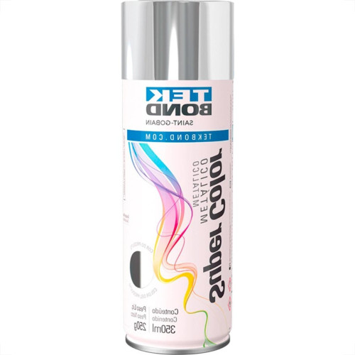 Spray Tekbond Super Color Metalico Cromado 350 Ml Spray Tekbond Super Color Metalico Cromado 350 Ml