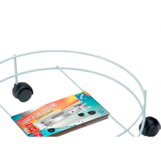 Suporte Multiuso Para Botijao/Vaso/Galao Com Rodizio Arthi Branco - 2040 Suporte Multiuso Para Botijao/Vaso/Galao Com Rodizio Arthi Branco - 2040