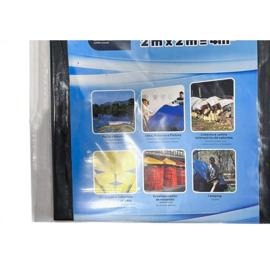Lona Plastica Lonax Preta Multiuso 2 X 2M - 9726