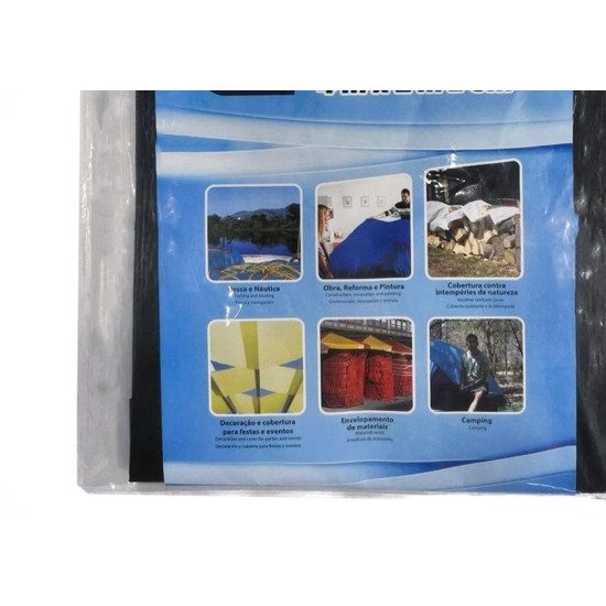 Lona Plastica Lonax Preta Multiuso 4 X 2M - 9729 Lona Plastica Lonax Preta Multiuso 4 X 2M - 9729