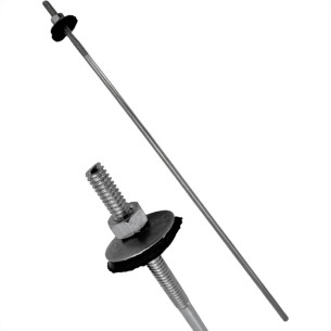 Haste Para Telha Toralf 1/4'' X 300Mm Com Kit Vedacao Pacote Com 25 Pecas