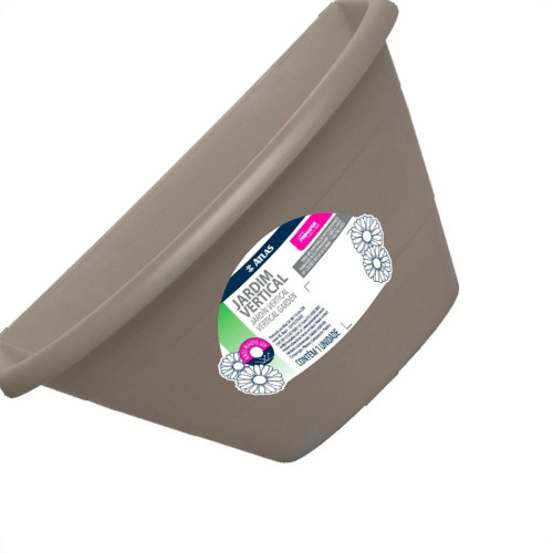 Vaso Para Jardim Vertical Atlas Primafer Plastico Cinza - Pr6151-1 Vaso Para Jardim Vertical Atlas Primafer Plastico Cinza - Pr6151-1