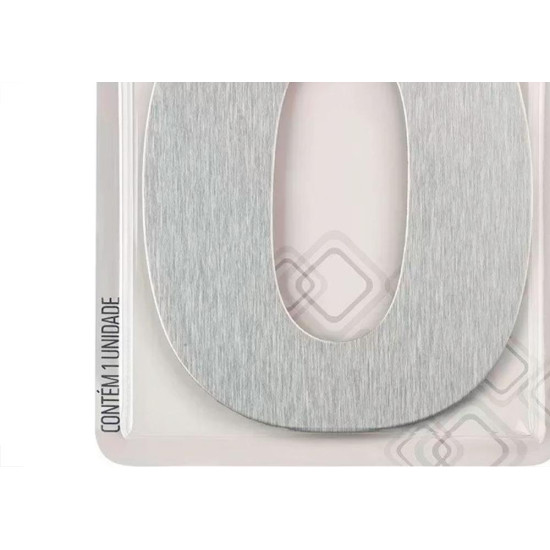 Numero Residencial Atlas Escovado 6Cm Nº 0