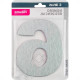 Numero Residencial Atlas Escovado 6Cm Nº 6 Numero Residencial Atlas Escovado 6Cm Nº 6