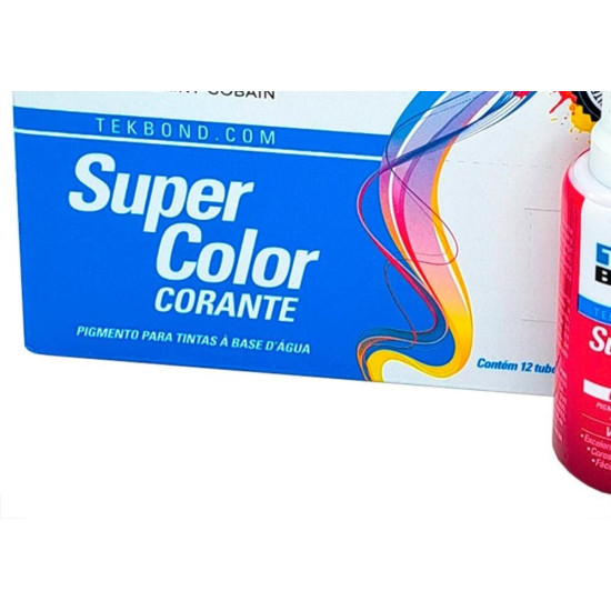 Corante Para Tinta Tekbond Vermelho (50Ml) - Kit C/12 Pecas Corante Para Tinta Tekbond Vermelho (50Ml) - Kit C/12 Pecas