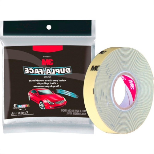 Fita Dupla Face 3M Automotiva Transparente Permanente - 12Mm X 3M