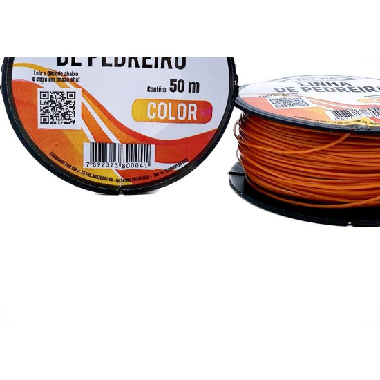 Linha Para Pedreiro 1 Fio Top Fio Laranja 50M