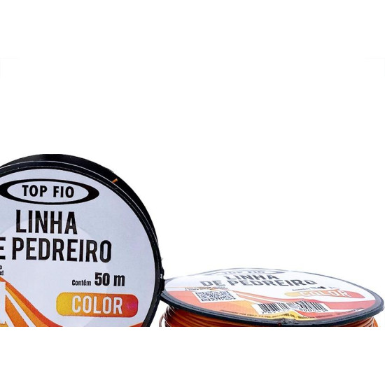 Linha Para Pedreiro 1 Fio Top Fio Laranja 50M