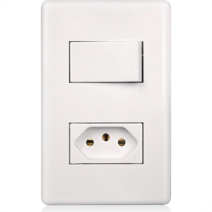 Kit C/5 - Conjunto Steck Linha Stella Com Placa 1 Simples...