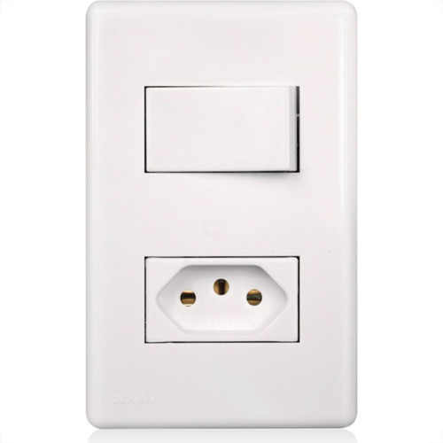 Kit C/5 - Conjunto Steck Linha Stella Com Placa 1 Simples...