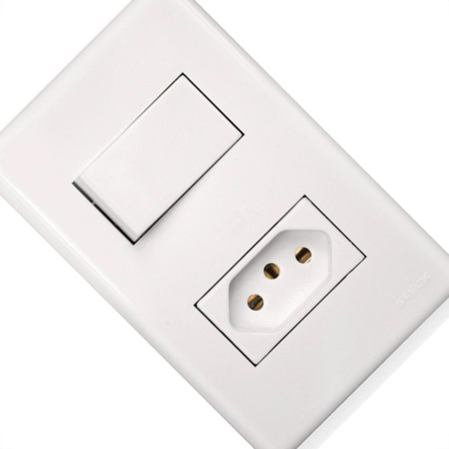 Kit C/5 - Conjunto Steck Linha Stella Com Placa 1 Simples...