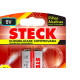 Pilha Steck Bateria Alcalina 9V. Cartela Com 1 Peca - Pa09V