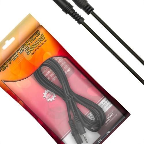 Cabo Para Audio Pix P2+P2 - 1,8M Preto Profissional - 018-1111