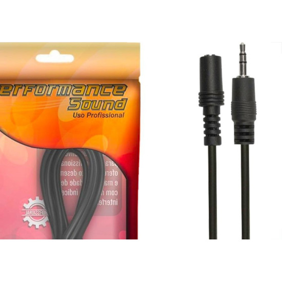 Cabo Para Audio Pix P2+P2 - 1,8M Preto Profissional - 018-1111