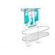 Porta Shampoo Duplo Para Box Double Fix Arthi Cromado - 1502 Porta Shampoo Duplo Para Box Double Fix Arthi Cromado - 1502